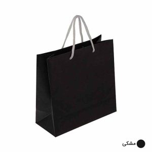 ساک دستی آماده گلاسه آکوا مشکی ابعاد 10*23*23
