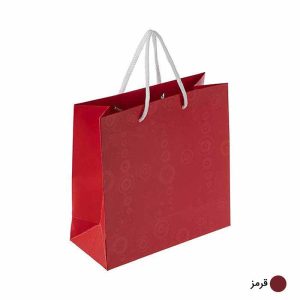 ساک دستی آماده گلاسه آکوا قرمز ابعاد 10*23*23