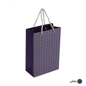 ساک دستی آماده گلاسه استار بنفش ابعاد 8*24*16