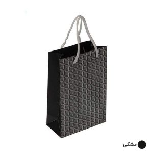 ساک دستی آماده گلاسه استار مشکی ابعاد 8*24*16