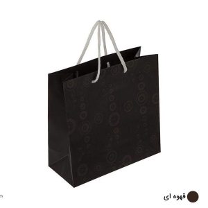 ساک دستی آماده گلاسه آکوا قهوه ای ابعاد 10*23*23