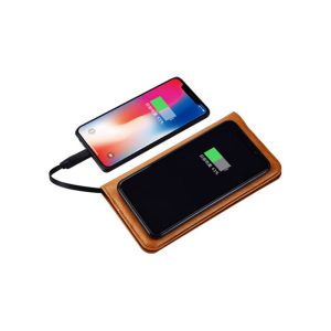 پاوربانک وایرلس چرمی طرح کیف پول PB025
